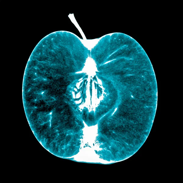 Рентген яблока — стоковое фото