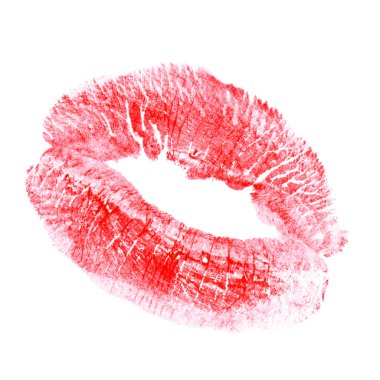 Woman's kiss stamp clipart