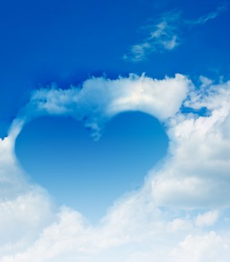 Heart of clouds clipart