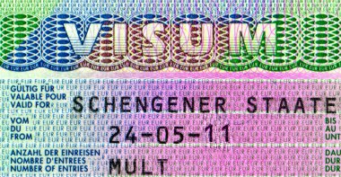 Element of the Schengen visa clipart