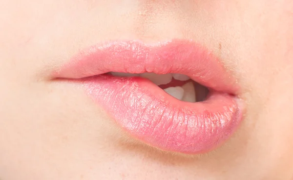 Muérdete el labio rosa —  Fotos de Stock