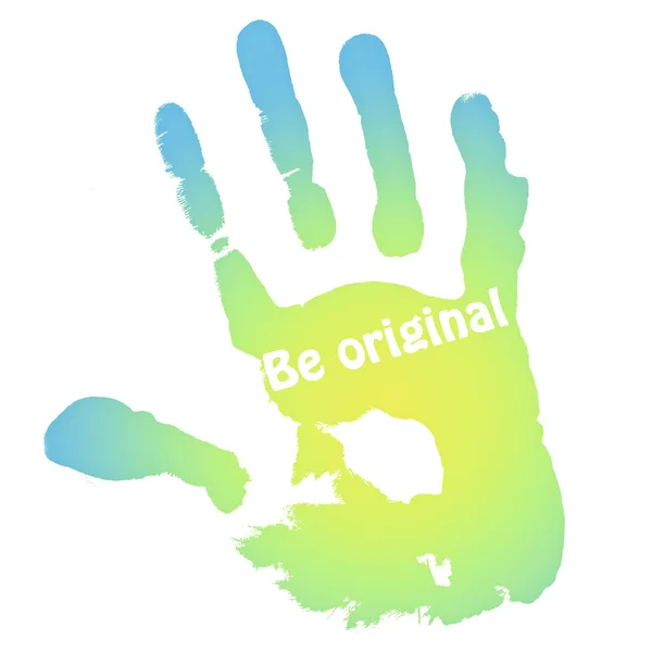 Tirage à la main avec l'inscription "Be original " — Photo