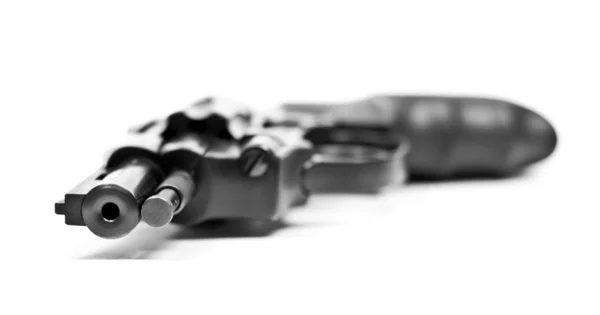 Fekete revolver pisztolyt kis mélységélesség — Stock Fotó