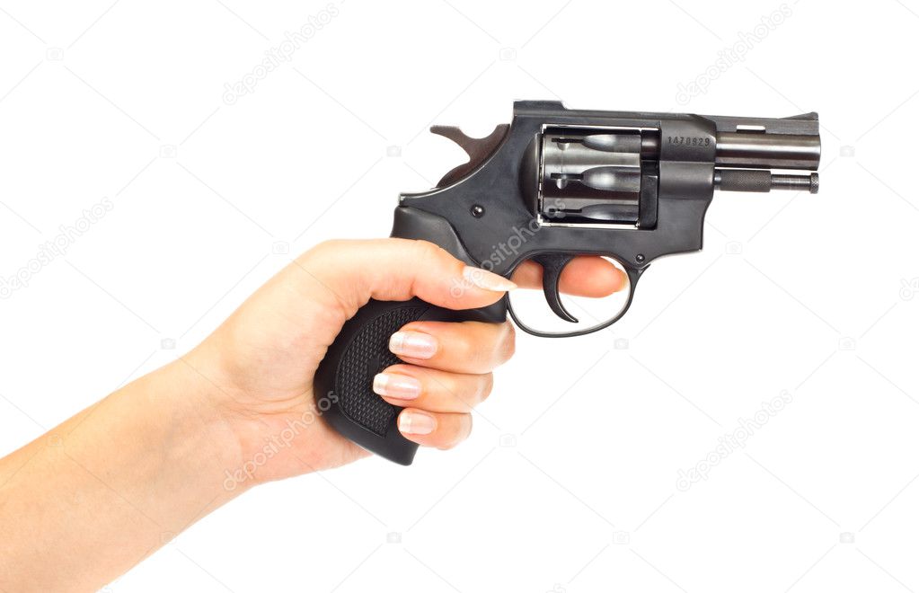 Hand with gun