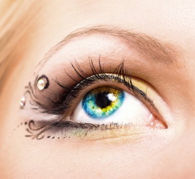 Beautiful eye with makeup clipart