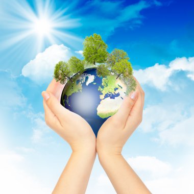 Symbol of environmental protection. clipart