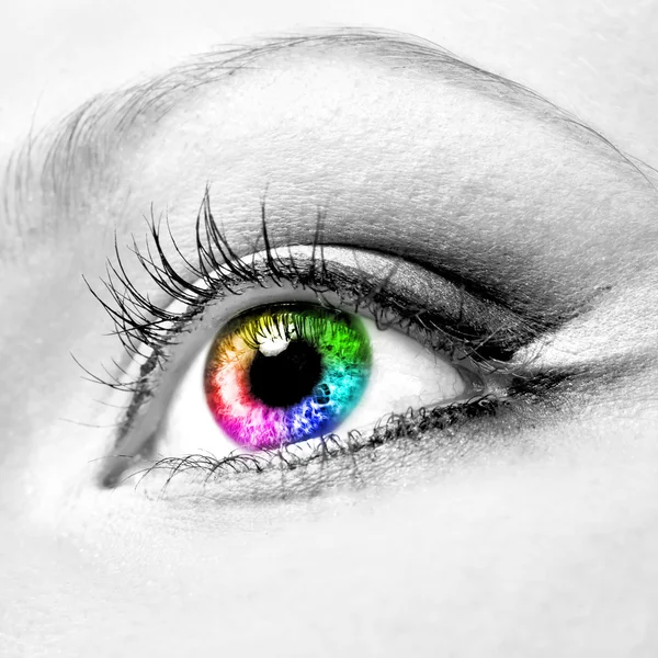 Primo piano di bellissimo occhio femminile — Foto Stock