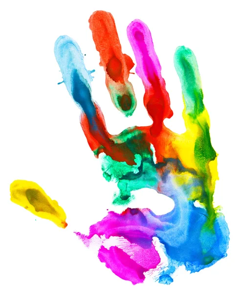 Impresión a mano coloreada . —  Fotos de Stock
