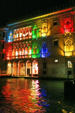 Night color lights of Venice clipart