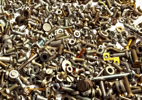 Collection of bolts and nuts — Stock Photo, Image