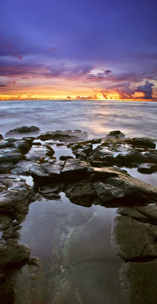 Belo pôr-do-sol havaiano — Fotografia de Stock