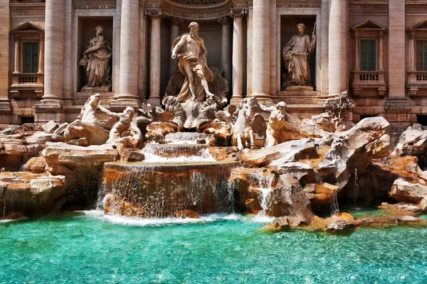 Trevifontein (fontana di trevi). Rome, Italië. — Stockfoto