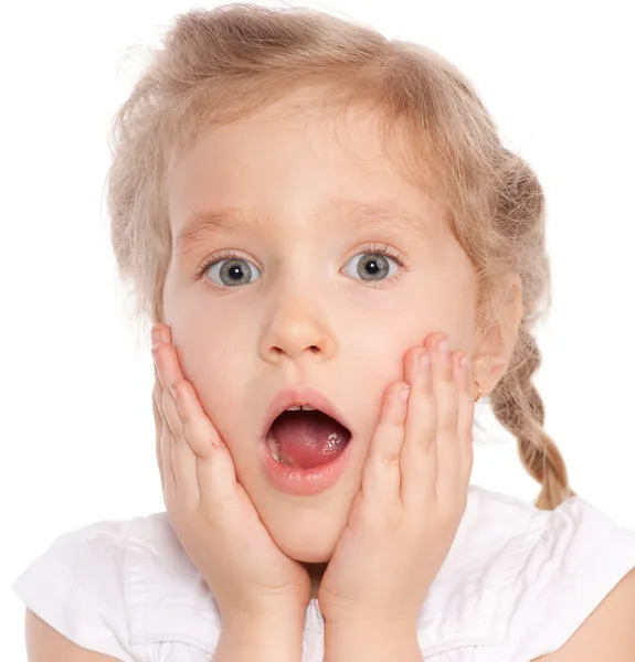 Surprised little girl — Stock Photo, Image