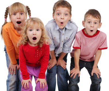 Children surprised clipart