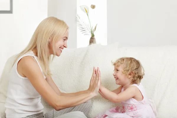 Happy mother with a daughter — Stock Photo, Image