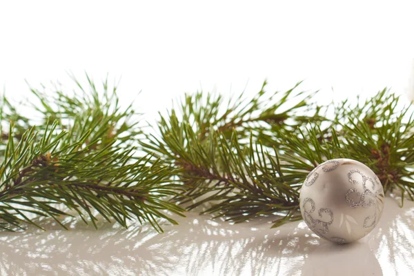 Christmas fir with decoration — Stock Photo, Image
