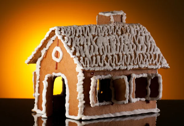 stock image Gingerbread house on white