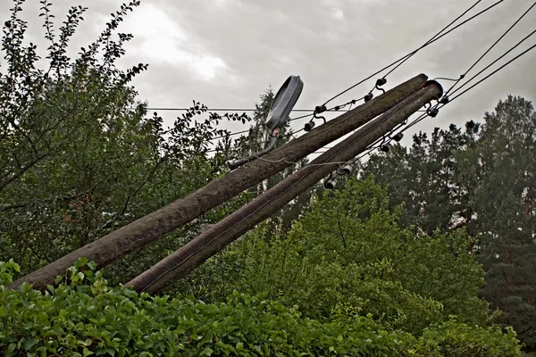 stock image Broken Electrical Pole