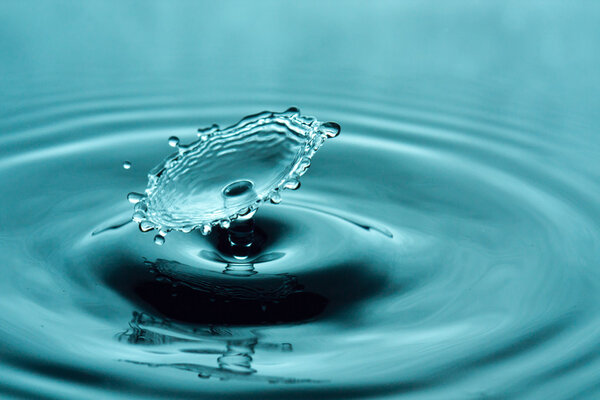 Water drop splashing