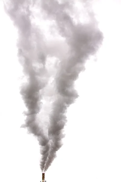 Brudne dymu na białym tle — Zdjęcie stockowe