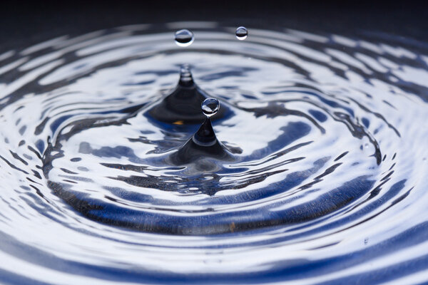 Water drop splashing