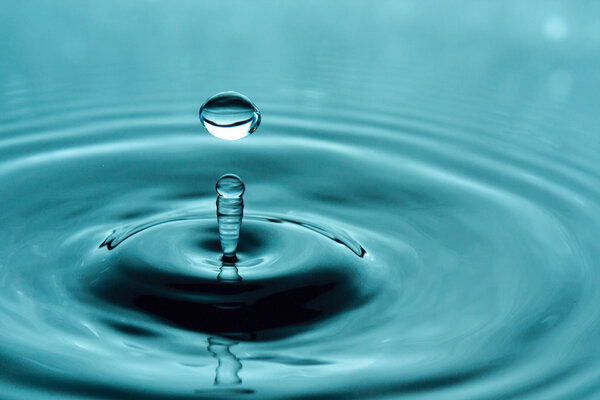 Water drop splashing