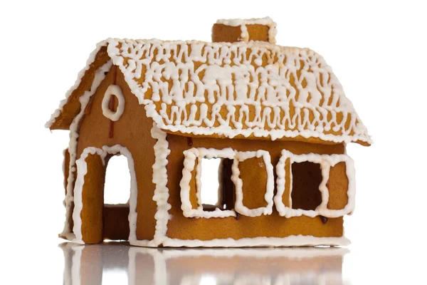 stock image Gingerbread house on white