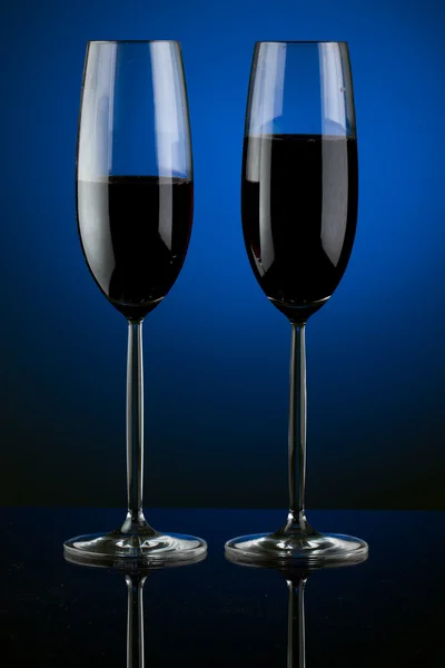 Glas wijn in studio — Stockfoto