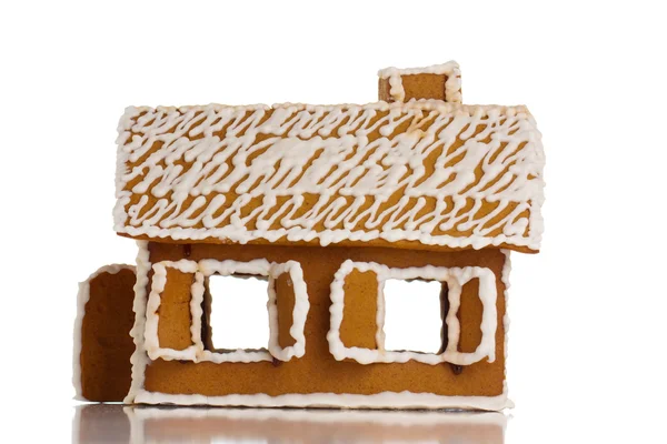 stock image Gingerbread house on white