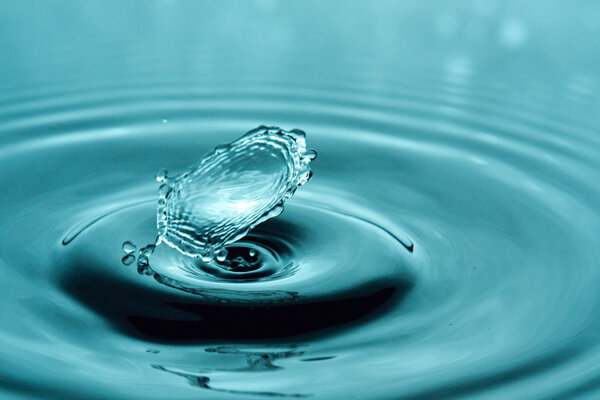 Water drop splashing