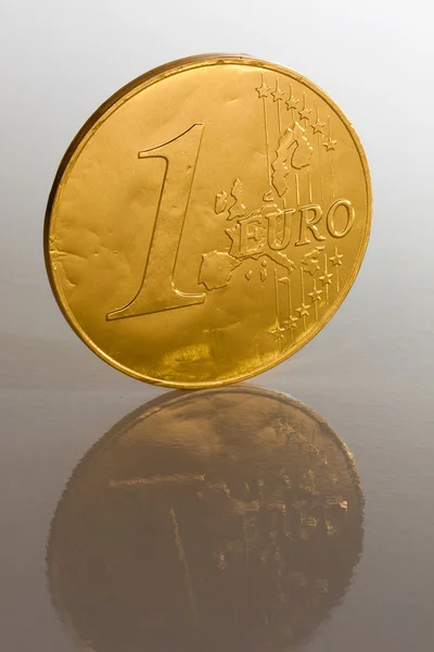 stock image Euro coin on white background