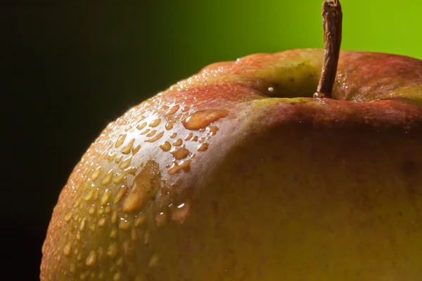 stock image Wet Apple with water drops