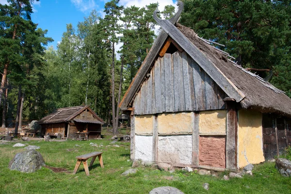Vikingové vesnice. Švédsko — Stock fotografie