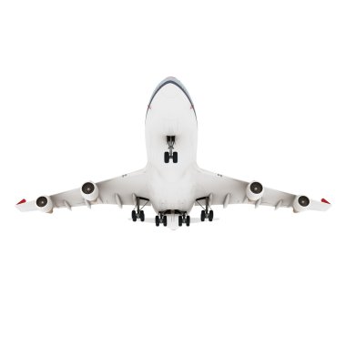 Commercial airplane isolated on white background clipart