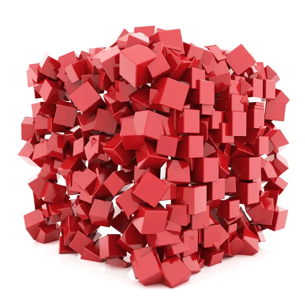 Ilustração abstrata com cubo brilhante — Fotografia de Stock