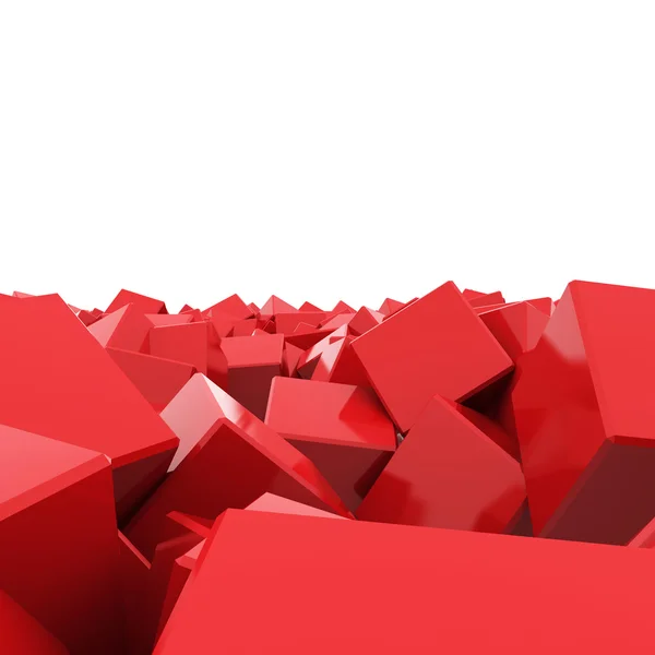 Abstrakta illustrationen med blank kub — Stockfoto