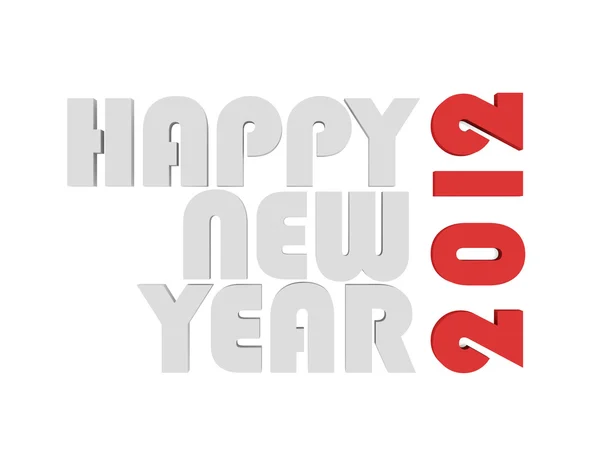 Happy New Year 2012 isolated on white — Stock Photo, Image