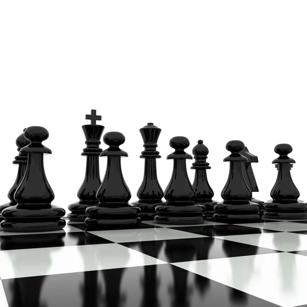 Chess pieces on a chess board — Stock Photo, Image