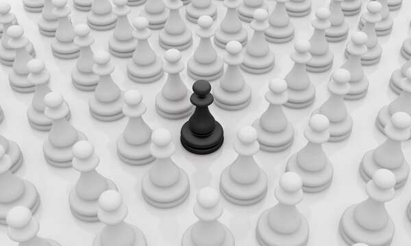 Иллюстрация лидерства на белом фоне
