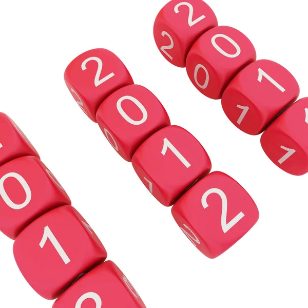New Year 2012 on white background — Stock Photo, Image