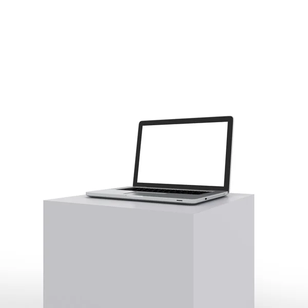 Технологии бизнес-компьютеров на белом фоне — стоковое фото