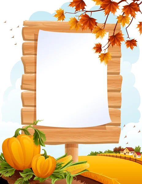 Paesaggio d'autunno — Vettoriale Stock