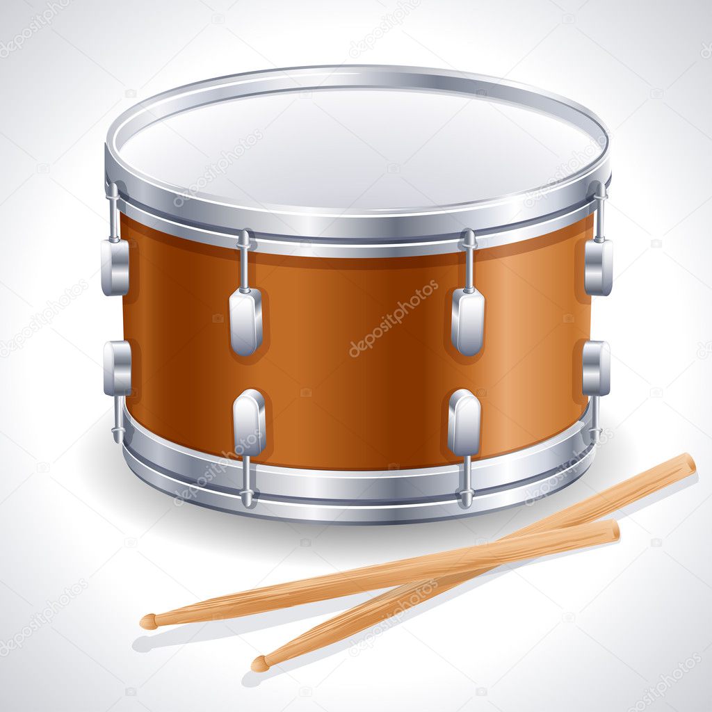 Drum and drumsticks