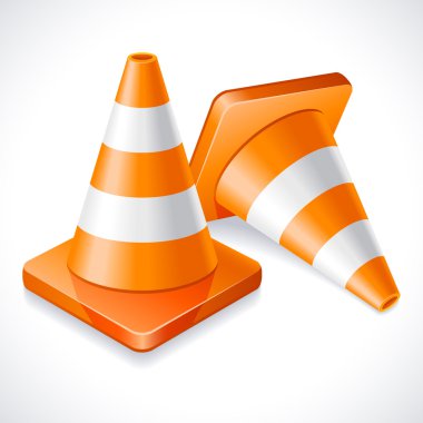 Traffic cones clipart