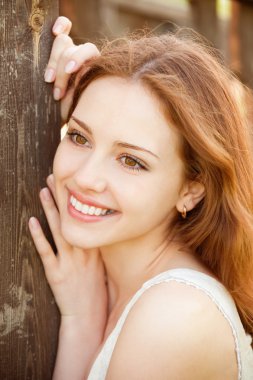 Smiling young woman clipart