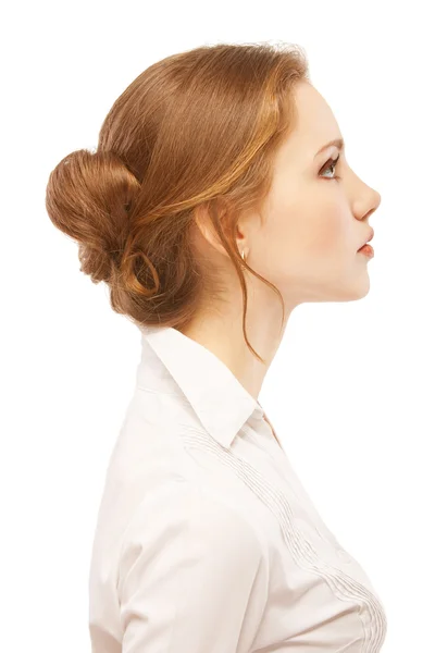 Portret close up van jonge vrouw — Stockfoto