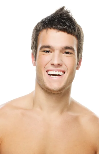 Portret młodego człowieka śmiechu — Zdjęcie stockowe