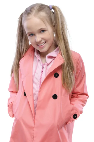 Porträt eines kleinen blonden Mädchens — Stockfoto