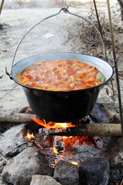 Stew in the kettle clipart