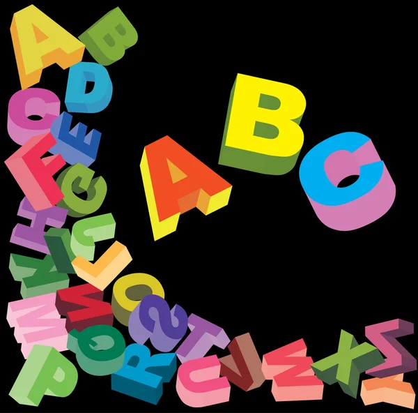 Heldere alfabet achtergrond voor uw ontwerp — Stockvector